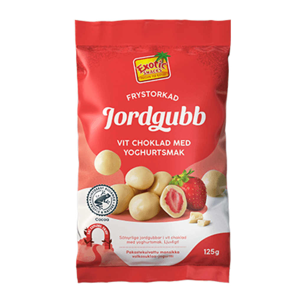 JORDGUBB I VITCHOKLAD 125