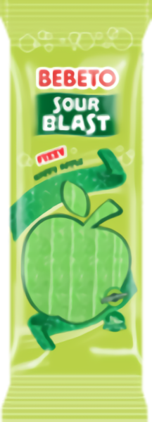 BEBETO SUPER BELT FIZZY APPLE 24X180G