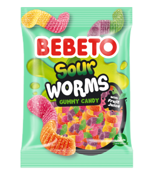 BEBETO SOUR WORMS 80G