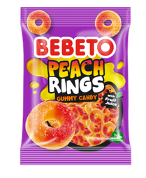 [35-16273] BEBETO PEACH RINGS 12X80G