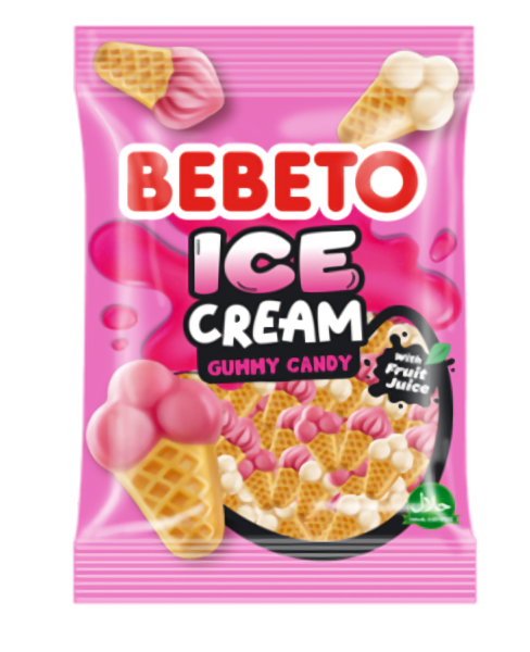 BEBETO ICE CREAM GUMMY CANDY 12X80G