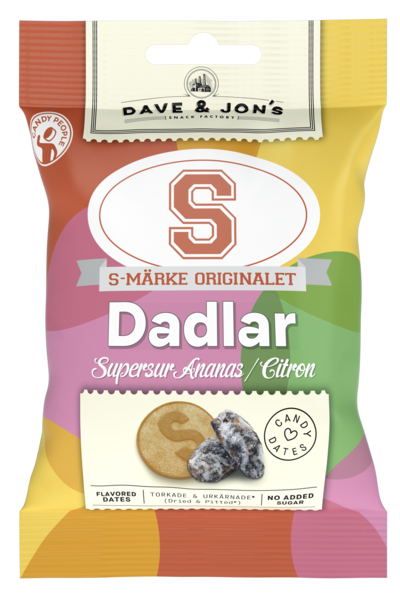 S-MÄRKE DADLAR SUR CITRON 50G