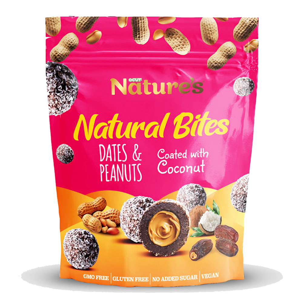 NATURAL BITES DATES&PEANUT COATED WITH COCONUT96G