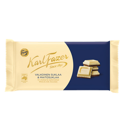 [FAZ401563] Karl Fazer Vit Choklad & Mjölkchoklad 131G