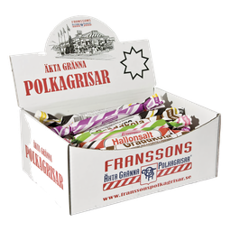 [FRAP1113] POLKAGRISAR BLANDADE I KARTONG 50G