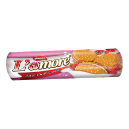 [INC20707] Lamore Dubbelkex Strawberry Cream 24 x 150 g