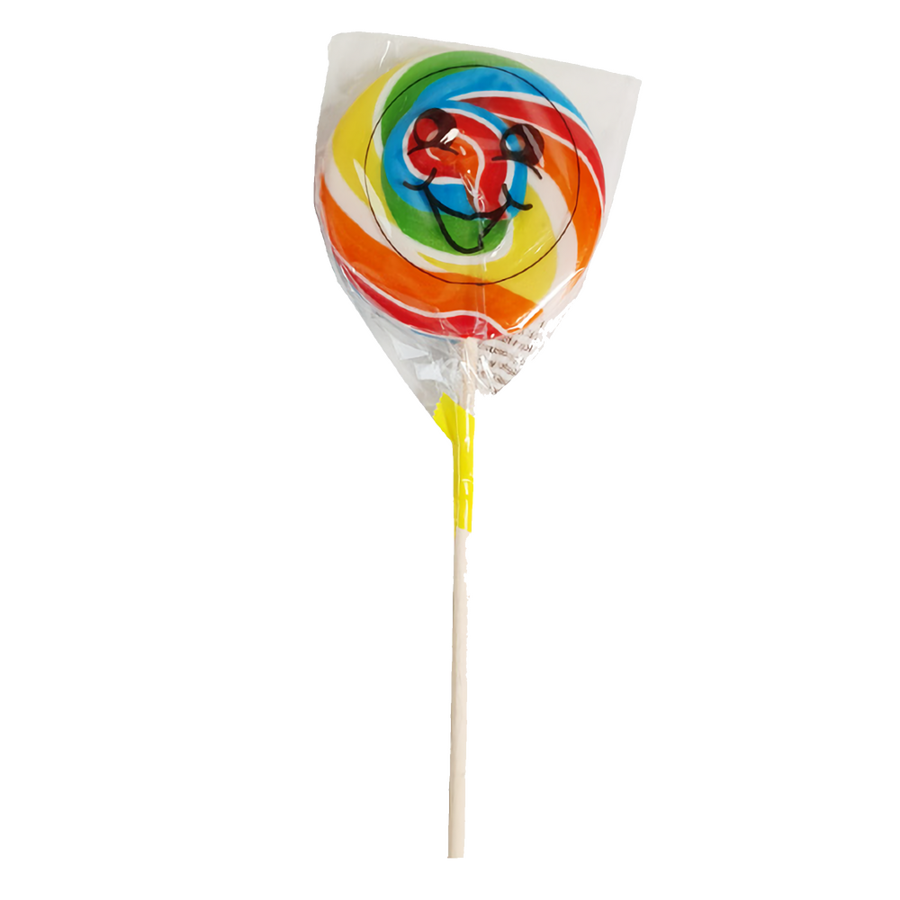 SPRIAL RAINBOW LOLLIPOP SMILING 50G (24 klubbor)