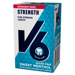 [KLIPP53099] V6 Strong Teeth Sweet Mentol 12x70 g