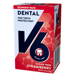 [KLIPP53100] V6 Dental Care Strawberry 12x70g