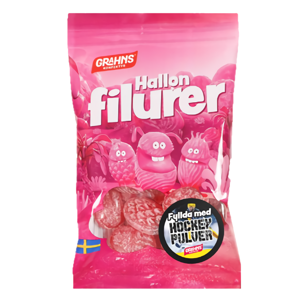 Hallonfilurer m. H.pulver Grahns 20x70g