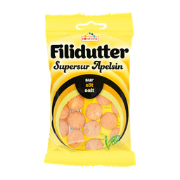 [KON229953] FILIDUTTER SUPERSUR APELSIN PÅSE 65G 20ST