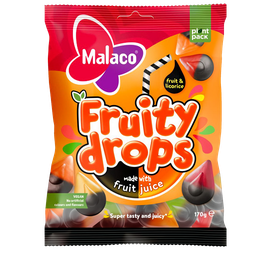 [MAL1018857] Malaco Fruity Drops Fruit & licorice 27x170g